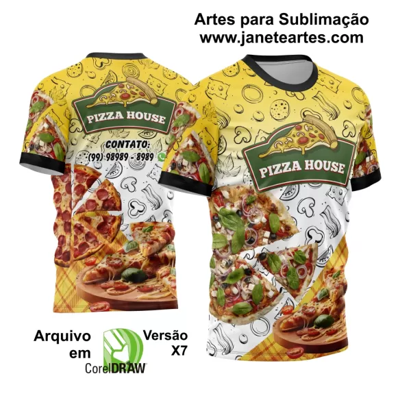 Arte Estampa Camisa Pizzaria 2024 - Modelo 05