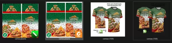 Arte Estampa Camisa Profissão Pizzaria 2024 - Modelo 06