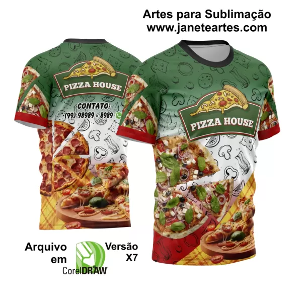Arte Estampa Camisa Pizzaria 2024 - Modelo 06