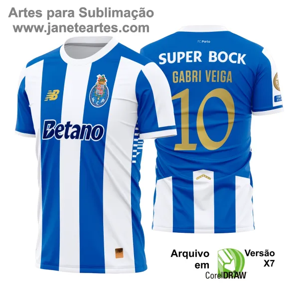 Arte Estampa Camisa Porto FC Titular 2025 - 2026