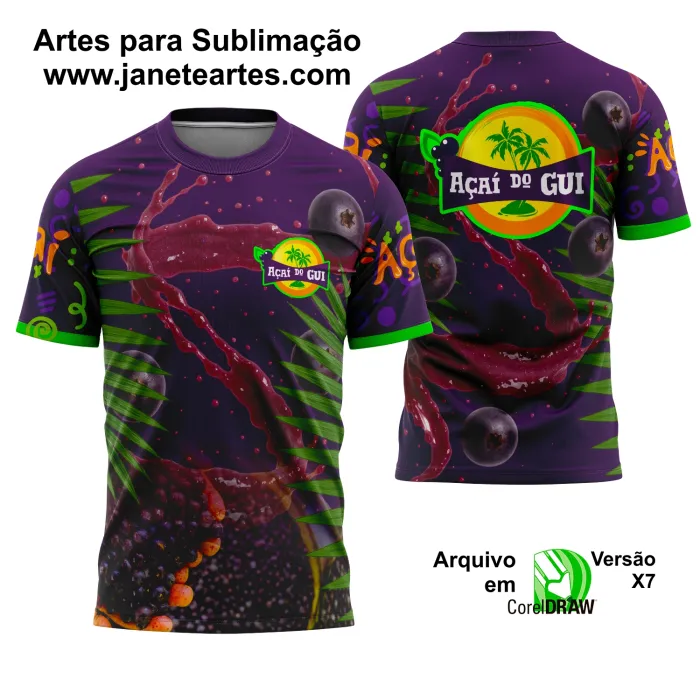 Arte Estampa Camisa Profissão - Açaí 2025