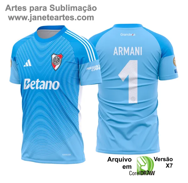 Arte Estampa Camisa River Plate Goleiro 2025 - 2026