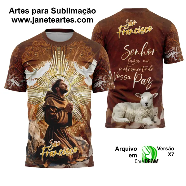 Arte Estampa Camisa São Francisco 2025 - Religião