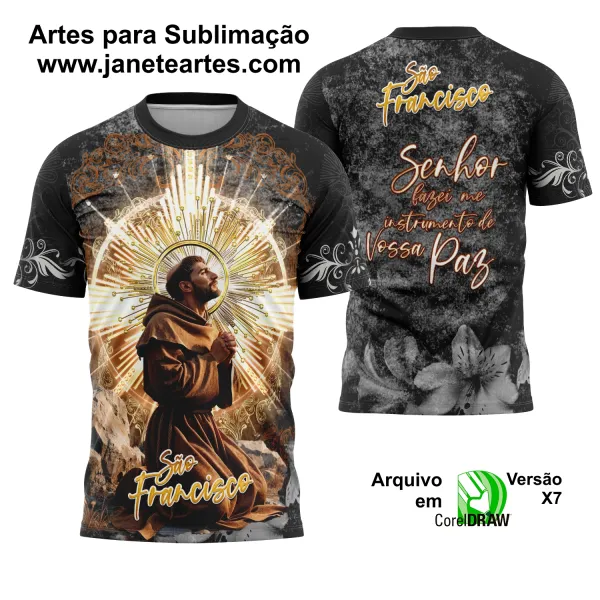 Arte Estampa Camisa São Francisco 2025 - Religião