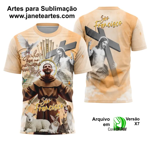 Arte Estampa Camisa São Francisco 2025 - Religião