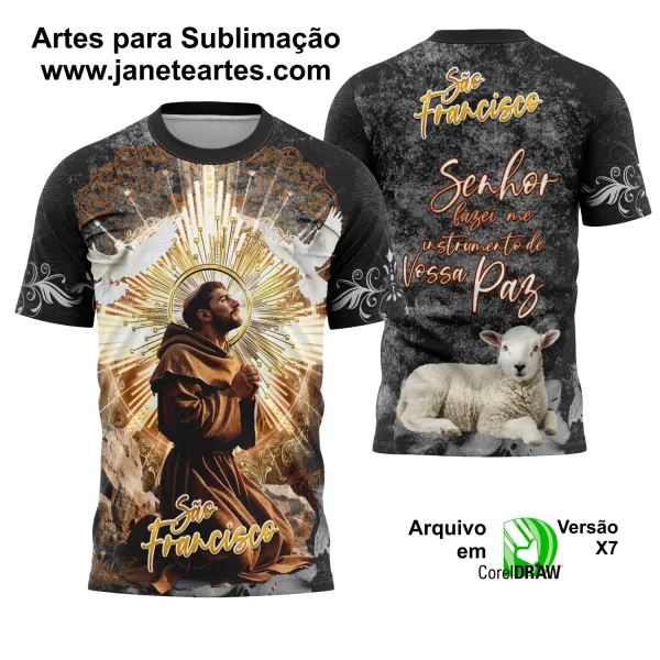 Arte Estampa Camisa São Francisco 2025 - Religião