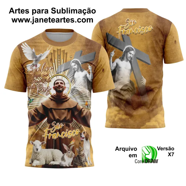 Arte Estampa Camisa São Francisco 2025 - Religião