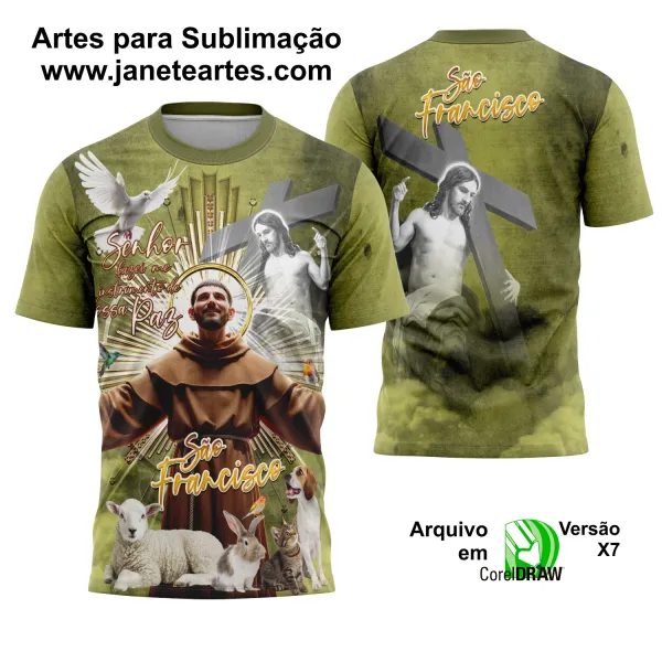 Arte Estampa Camisa São Francisco 2025 - Religião