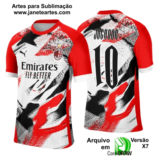 Arte Template Camisa Interclasse AC Milan - 0070