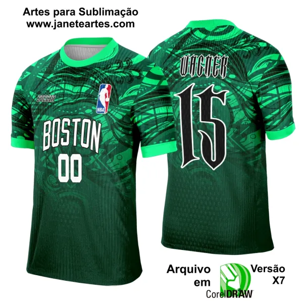 Arte Template Camisa Interclasse Boston Celtics - 0140