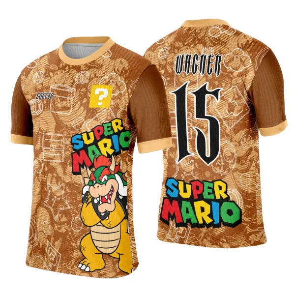 Arte Template Camisa Interclasse Bowser Super Mario Bros - 0128