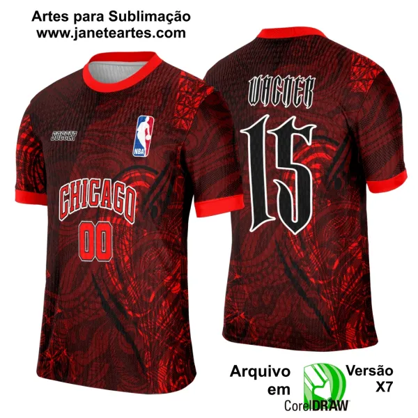 Arte Template Camisa Interclasse CHICAGO BULLS - 0141