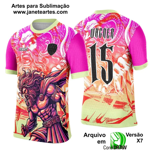 Arte Template Camisa Interclasse Deus Grego da Gerra - 0118