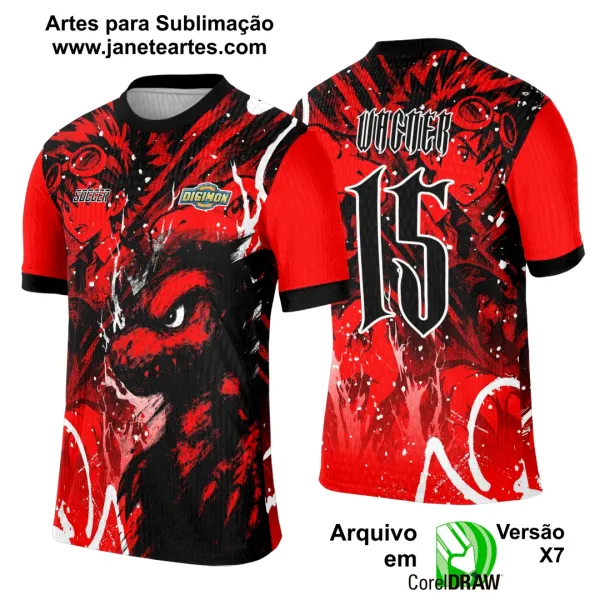 Arte Template Camisa Interclasse Digimon - 0053