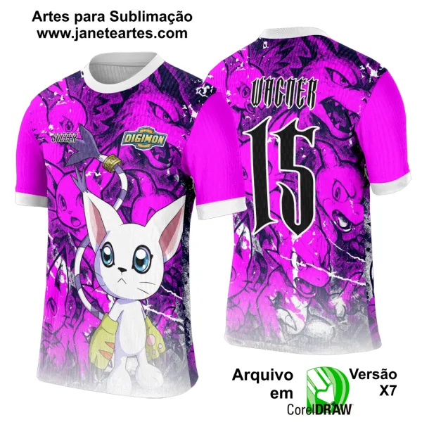 Arte Template Camisa Interclasse Digimon - 0054