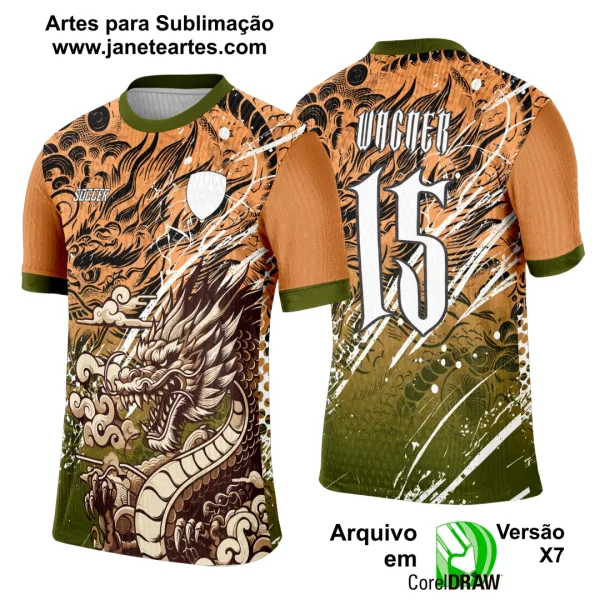 Arte Template Camisa Interclasse Dragão - 0114