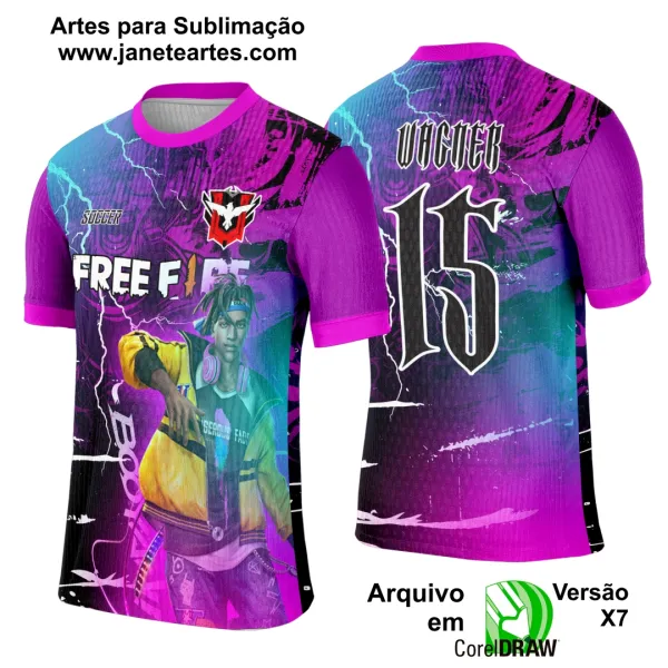 Arte Template Camisa Interclasse Free Fire - 0104
