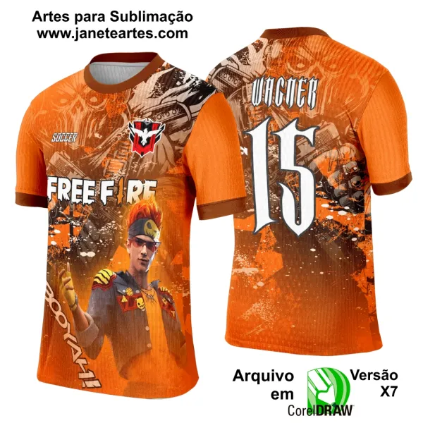 Arte Template Camisa Interclasse Free Fire - 0107