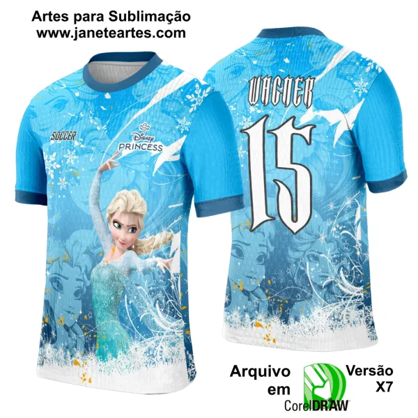 Arte Template Camisa Interclasse Frozen Elsa- 0113