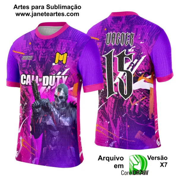 Arte Template Camisa Interclasse Game Call of Duty - 0123