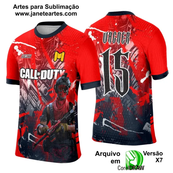 Arte Template Camisa Interclasse Game Call of Duty - 0124