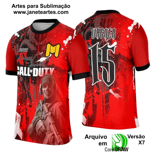 Arte Template Camisa Interclasse Game Call of Duty - 0127