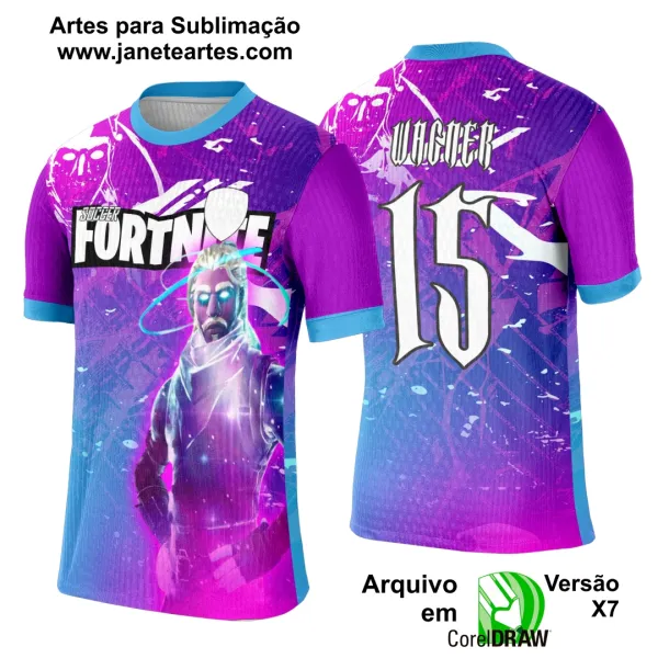 Arte Template Camisa Interclasse Game Fortnite - 0108