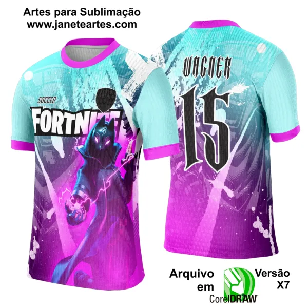 Arte Template Camisa Interclasse Game Fortnite - 0110
