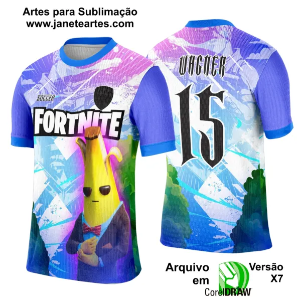 Arte Template Camisa Interclasse Game Fortnite - 0111