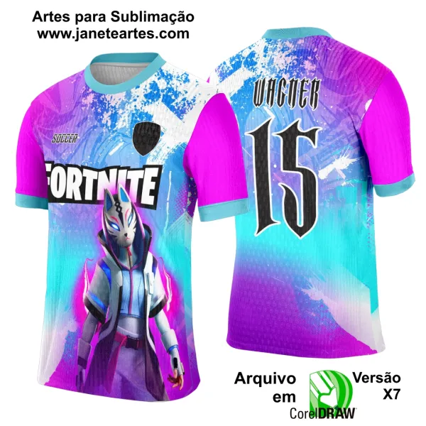 Arte Template Camisa Interclasse Game Fortnite - 0112