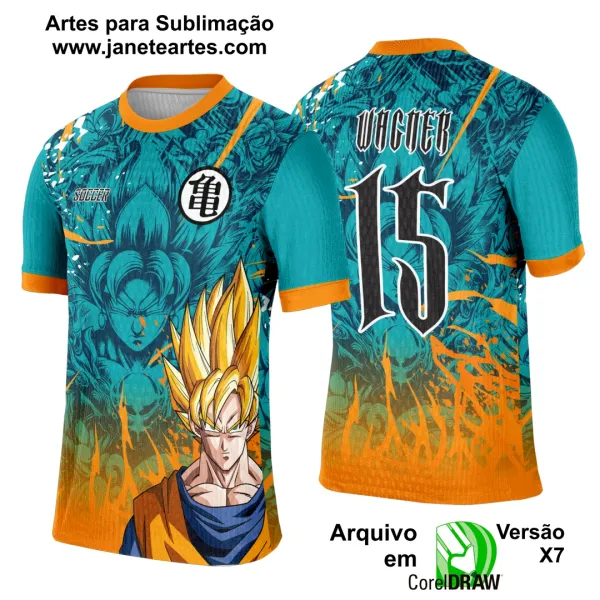 Arte Template Camisa Interclasse Goku Super - 0102
