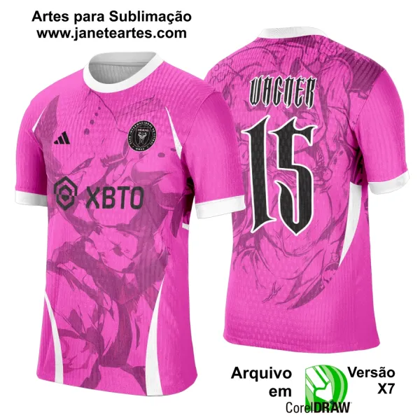 Arte Template Camisa Interclasse Inter Miami Conceito Majin Boo madinbu - 0096