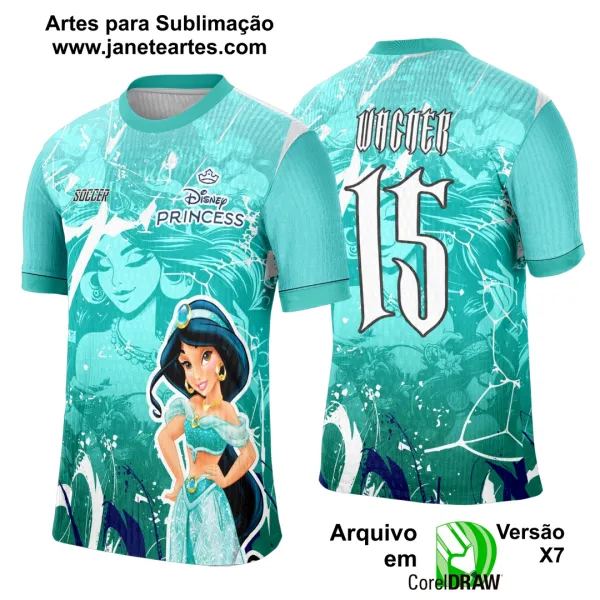 Arte Template Camisa Interclasse Princesa Jazmin - 0093