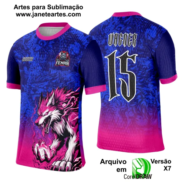 Arte Template Camisa Interclasse Lobo Fera - 0091