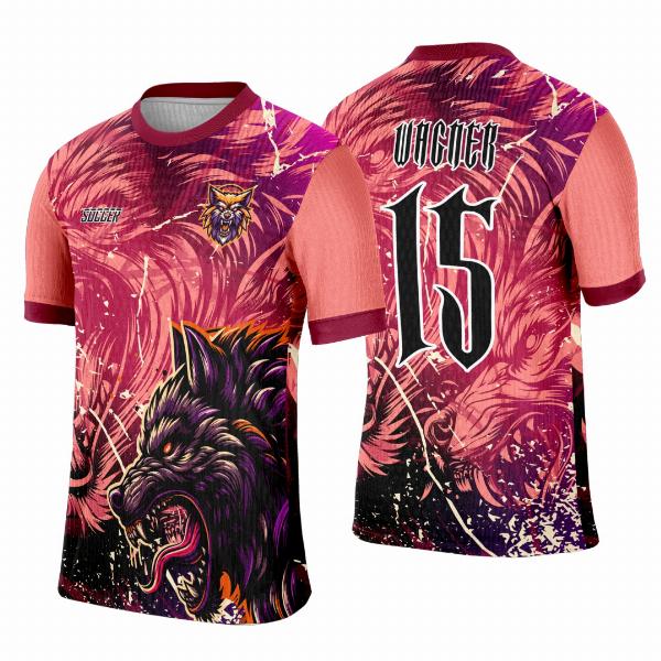 Arte Template Camisa Interclasse Lobo Vermelho - 0154 Arte Template Camisa Interclasse Lobo Vermelho - 0154