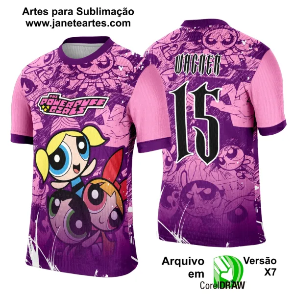 Arte Template Camisa Interclasse Meninas Super Poderosas - 0041