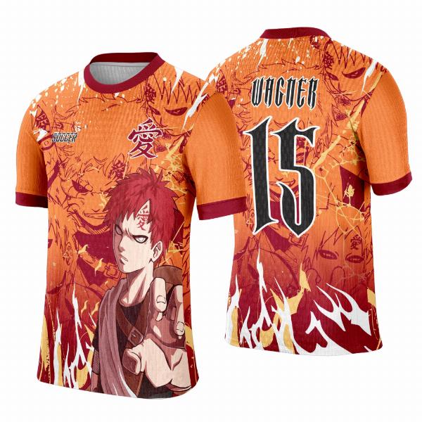 Arte Template Camisa Interclasse Naruto Gaara - 0101