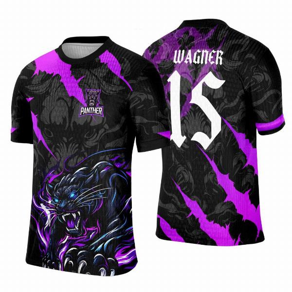 Arte Template Camisa Interclasse Pantera Negra Chamas - 0083