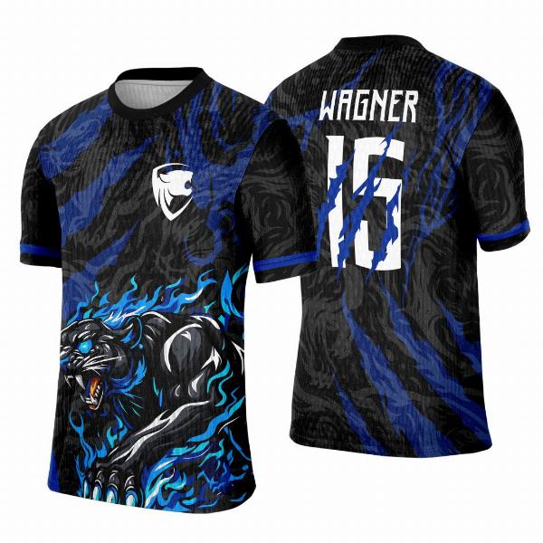 Arte Template Camisa Interclasse Pantera Negra Chamas - 0084