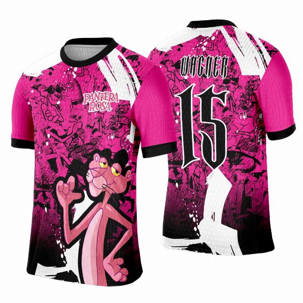 Arte Template Camisa Interclasse Pantera cor de Rosa  - 0035