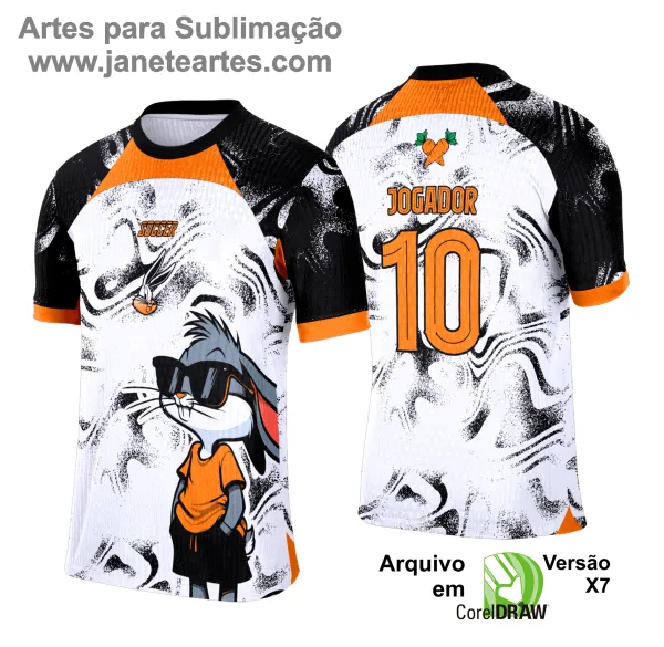 Arte Camisa Interclasse Pernalonga Laranja - 0157