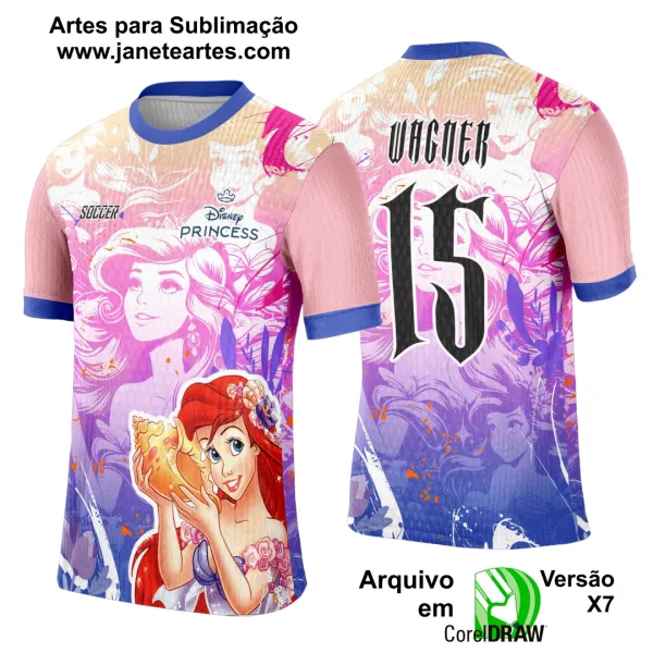 Arte Template Camisa Interclasse Princesa Ariel - 0135
