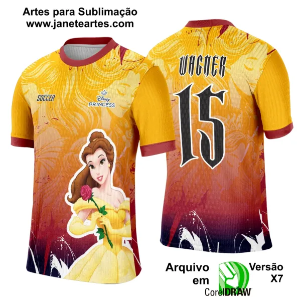 Arte Template Camisa Interclasse Princesa Bella - 0130