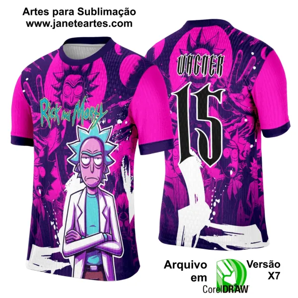 Arte Template Camisa Interclasse Rick and Morty - 0032