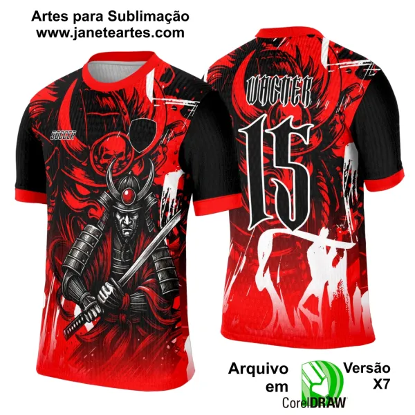 Arte Template Camisa Interclasse Samurai - 0031