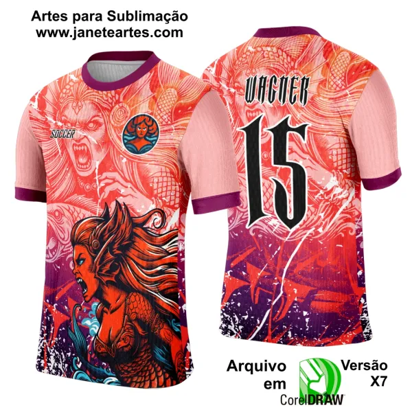 Arte Template Camisa Interclasse Sereia 2025 - 0148