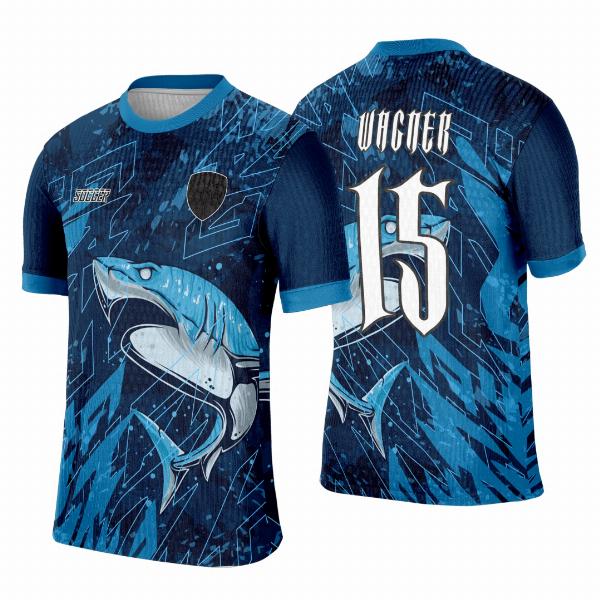 Arte Template Camisa Interclasse Tubarão Azul - 0122