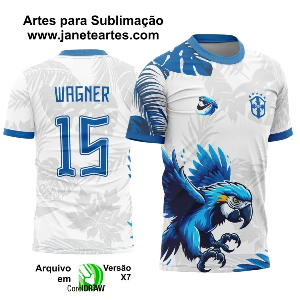 Arte Template Camisa de Interclasse Arara Azul 2025