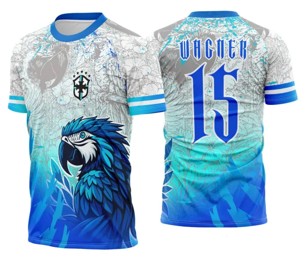 Arte Template Camisa de Interclasse Arara Azul 2025