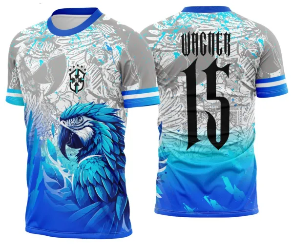 Arte Template Camisa de Interclasse Arara Azul 2025